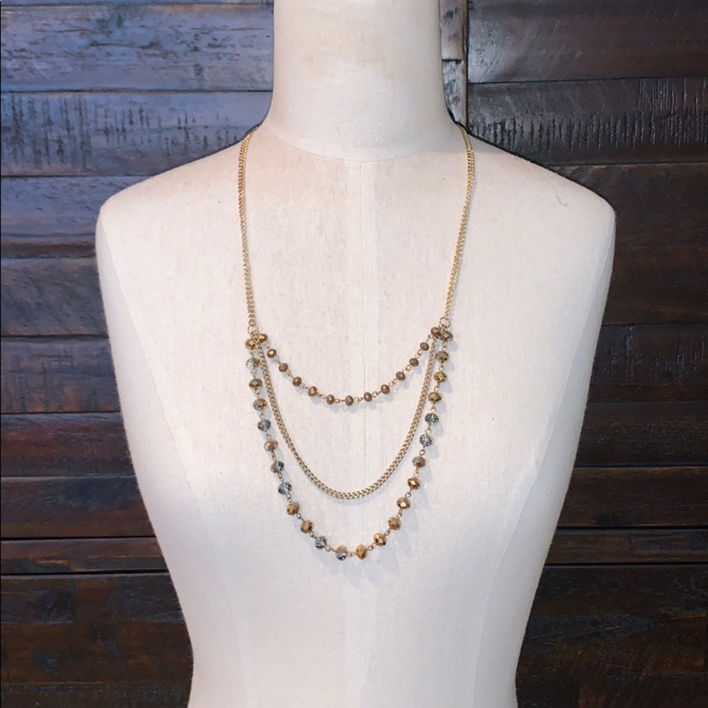 Three tiered drop necklace